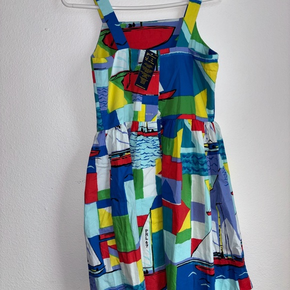 Polo Ralph Lauren Sailboat Print Kids Dress NWT - Picture 3 of 4